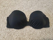 Victoria's Secret Black Strapless Bikini Swim Top 34D No Straps