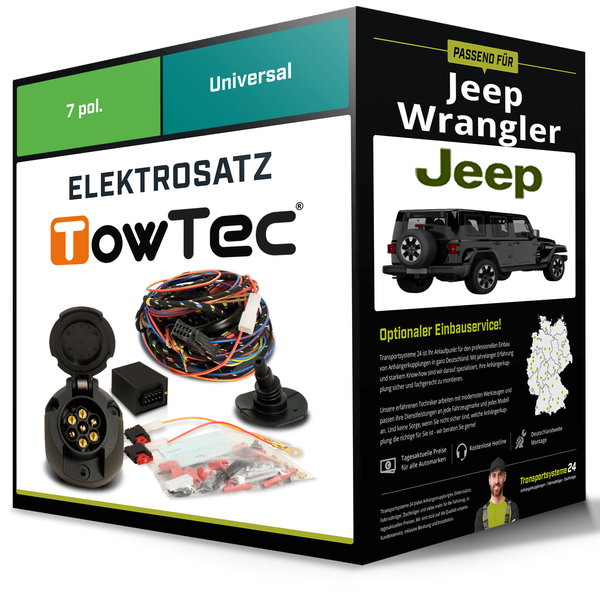 Elektrosatz 7-Pol Universell für Jeep Wrangler 11.2017-Jetzt NEU-image