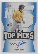 2017 Leaf Metal Draft Top Picks Auto Blue 20/25 Austin Beck #TP-AB1 Auto 3b3