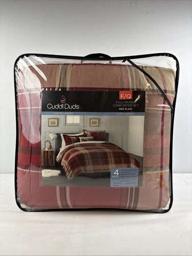 4 Piece Heavyweight Flannel Full Queen Comforter With Accent Pillow New In Bag