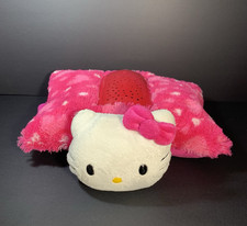 Hello Kitty Pink Dream Lites Pillow Pets Plush Night Light Projector 12" WORKS