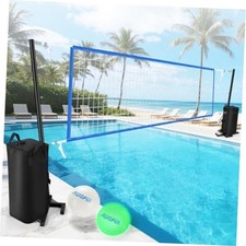Pool Volleyball Net, Heavy-duty Pool Volleyball Set with 2 Pool Volleyballs,