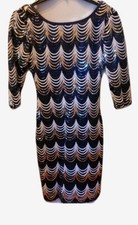 Crystal Doll Sequin Navy Silver Cocktail Evening Dress Sz Small Y2K