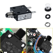 Universal 7 Amp Push Button Thermal Circuit Breaker 12-50V DC 125-250V Volt New