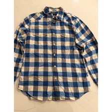 Express Men's Plaid Button Down Shirt Long Sleeve Fitted Size M