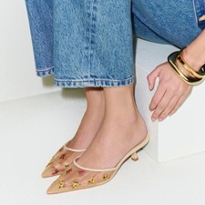 NWT Reformation Wilda Pointed Toe Kitten Mule