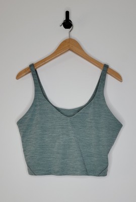 Lululemon Align Crop Tank Top Women's Size 14 Heathered Tidewater Teal Green