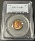 1934 Lincoln Cent, PCGS MS64 RB
