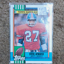 Topps Super Rookie Rookie Steve Atwater Denver Broncos #29 1990 Football Card. rookie card picture