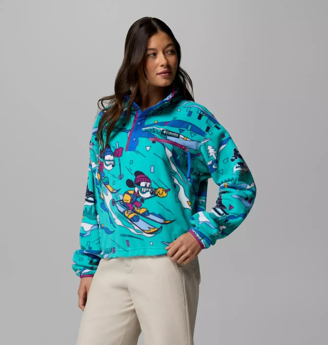 Columbia Women Disney Half Snap Fleece – Soft Graphic Pullover