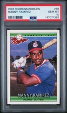 PSA 10!! - 1992 Donruss The Rookies - Manny Ramirez #98 (RC)