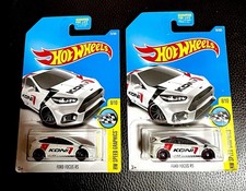 🏁 2017 Hot Wheels (Lot of 2) Ford Focus RS White Koni HW Speed Graphics 🏁