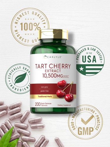 Tart Cherry Kapseln 10.500mg | 200 Pillen | Max Potency Extract | von Carlyle - Bild 6 von 8