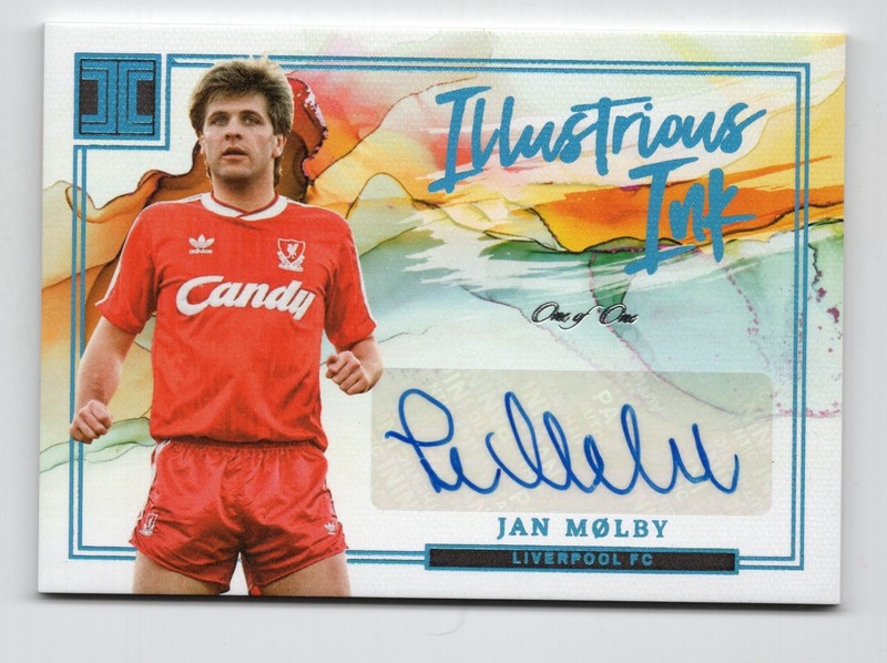 2022-23 Panini Impeccable Jan Molby Illustrious Platinum Auto #1/1 Liverpool