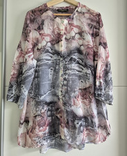 SCHIFFHAUER Damen Bluse Tunika Blumenmuster C...