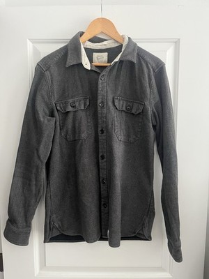 Deus Ex Machina Maxwell Dobby overshirt Mens Size Large Charcoal.