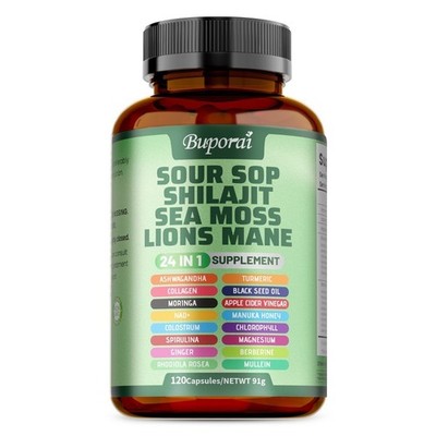 24-in-1 Soursop Shilajit Sea Moss Lion's Mane   Skin, Joint & Bone Health