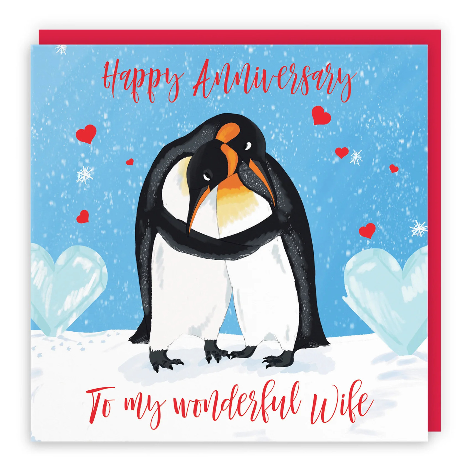 Wife Penguins Anniversary Card Cute Animals
