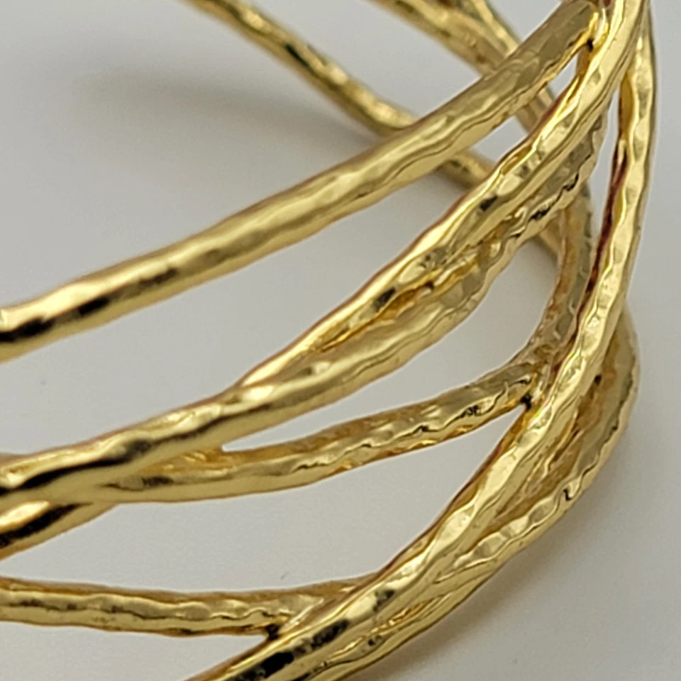 Браслет-манжета GORJANA Gold 7 дюймов регулируемый открытый рабочий провод гладиатор LOLA - Изображение 3 из 4