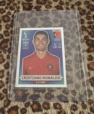 Cristiano Ronaldo 2022 Panini World Cup Qatar Gray Back Sticker #POR18