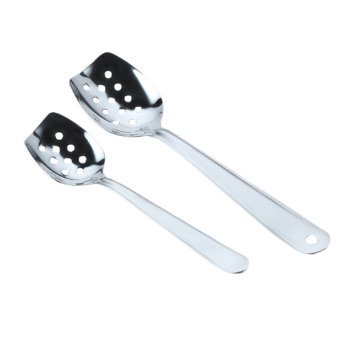 Colander Spoon Small Slotted Spoon Metal Spoon Holes Cooking Ladle Spoon - Picture 4 of 12