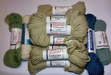 Vtg. Lady Handicraft Tapestry Yarn 100% Virgin Wool 40 yd ea 7.5 Skeins -Natural