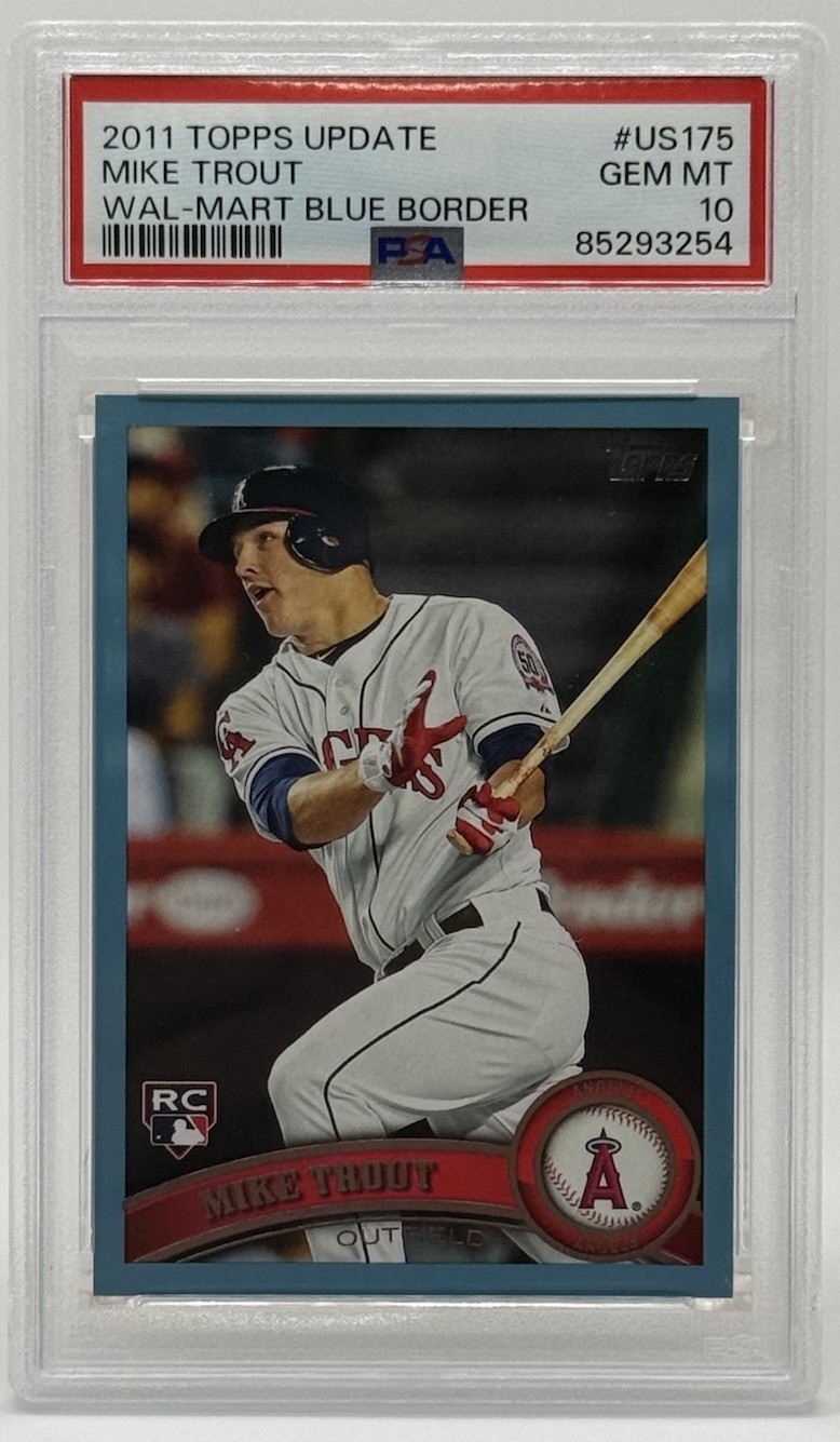2011 TOPPS UPDATE WAL-MART BLUE BORDER #US175 MIKE TROUT ROOKIE RC PSA 10