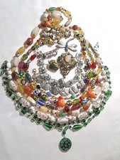 Vintage Jewelry Lot BROKEN for Craft Parts/Pieces Repair