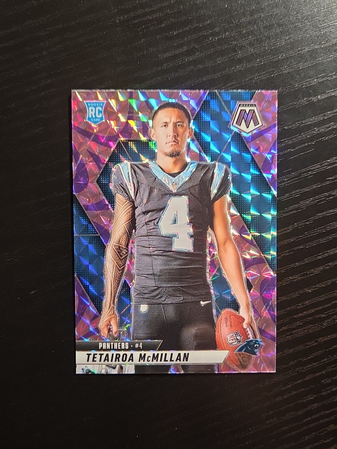 2025 Mosaic Tetairoa McMillan Variations Reactive Purple Prizm RC #274 Panthers