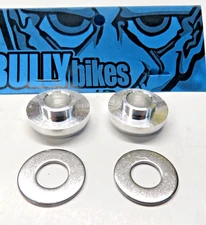 Bully Axle Adapters 3/8" in to 14mm Pair With Washers for BMX Bikes