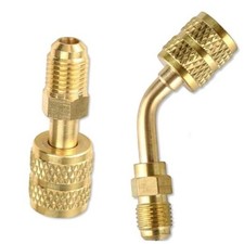 R410A Adapter,5/16'' SAE Female to 1/4'' 1 Straight Adapter  1 Angled Adapter