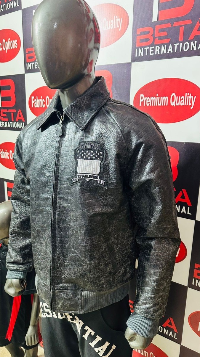 New Avirex LIMITED EDITION DISTRESSED CROC ICON JACKET | eBay