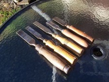 Small Bundle Of Vintage Bevel Edge - Woodworking Chisels x 5 - In Need Of TLC.