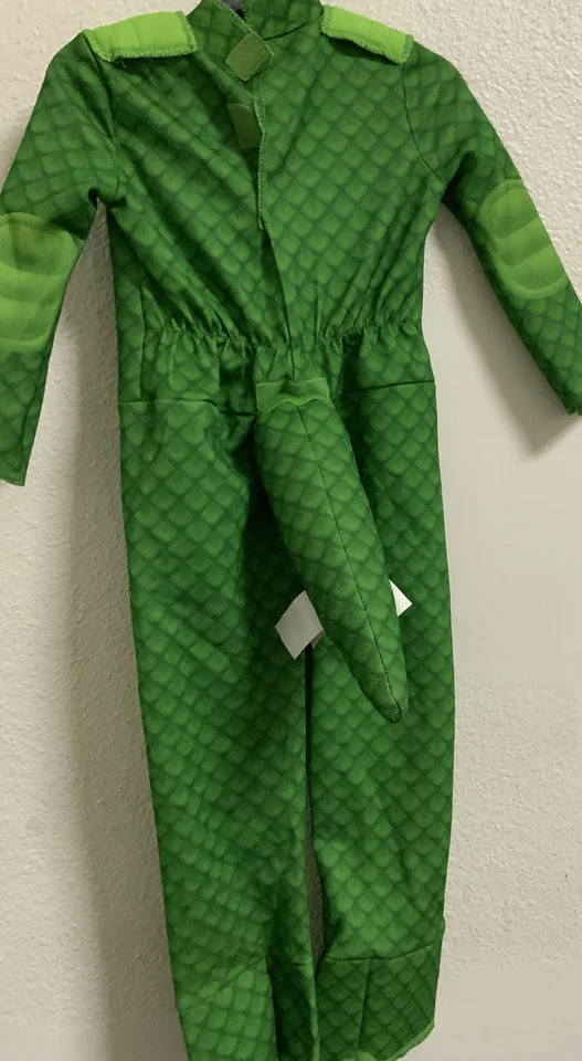 ⚡️Gekko Deluxe PJ Máscaras Halloween Niño Disfraz (Pequeño 2T) ⚠️SIN MÁSCARA/GUANTES⚠️ Foto 2 de 3