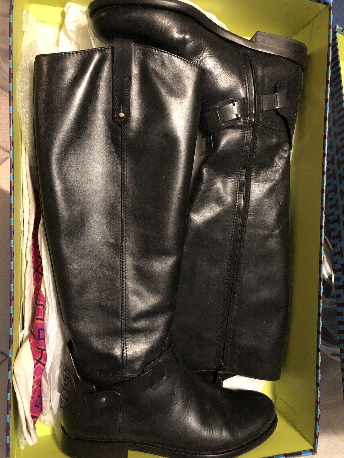 tory burch derby riding boots  | eBay