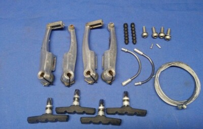 Apse Bicycle V-Brake Set Front and Rear Silver Alloy New Brake