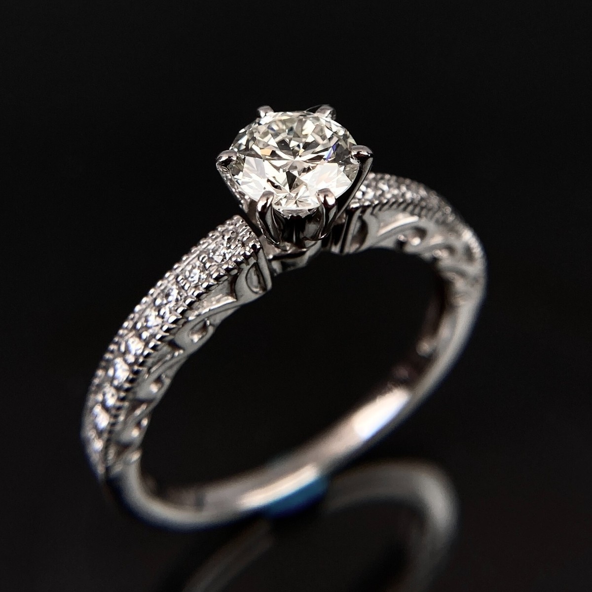 James Allen 14k VS1 Diamond Solitaire Engagement White Gold
