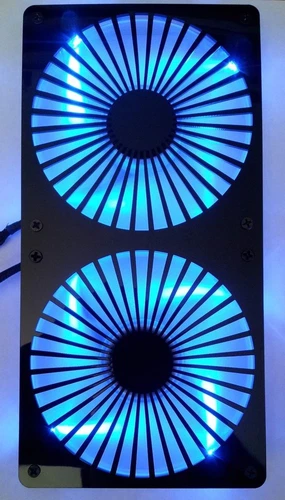 Custom Turbine 280mm Radiator double 140mm Fan Grill Computer Case Cooling Mod