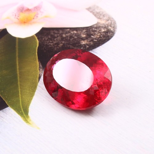 AAA Natural Flawless Mozambique Blood Red Ruby Oval Cut Loose Gemstone 30x20 MM