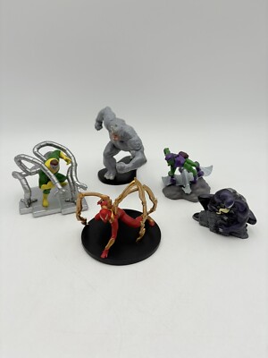 Disney Spiderman Deluxe Figures Heroes Villains Doc Ock Goblin Venom 
