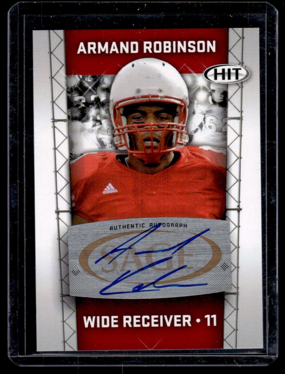 2011 SAGE HIT Autographs Armand Robinson Auto Miami Ohio RedHawks