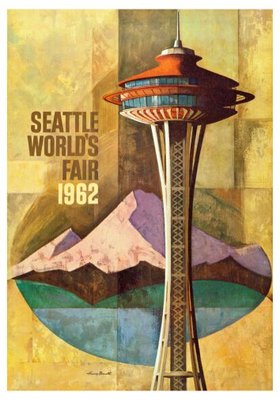 Seattle Worlds Fair Poster #01 1962 Art Repro 24x36