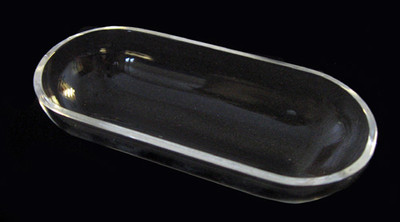 Fused quartz boat, round bottom, L100mm*W20mm*H10mm, Item# FQ-BT-02