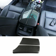 Black ABS Carbon Fiber Console Box Trim Cover for BMW 5 Series F10 11-17