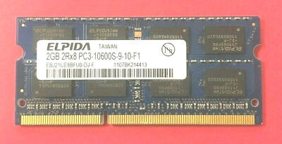  ELPIDA 2GB 2Rx8 PC3-10600S COMPUTER Laptop iMAC RAM Memory EBJ21UE8BFU0-DJ-F