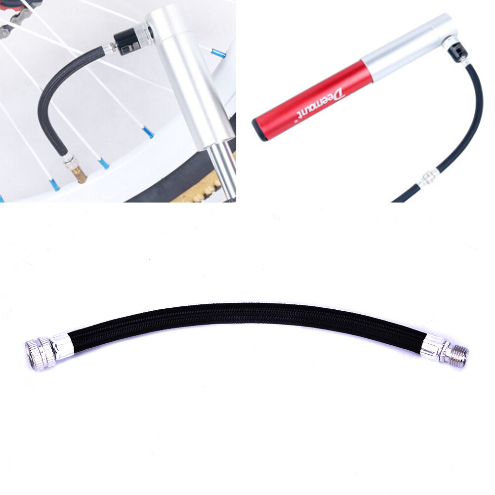 1pc Bicycle Pump Extension Hose Tube Pipe Cord Bike Pumping Service Par