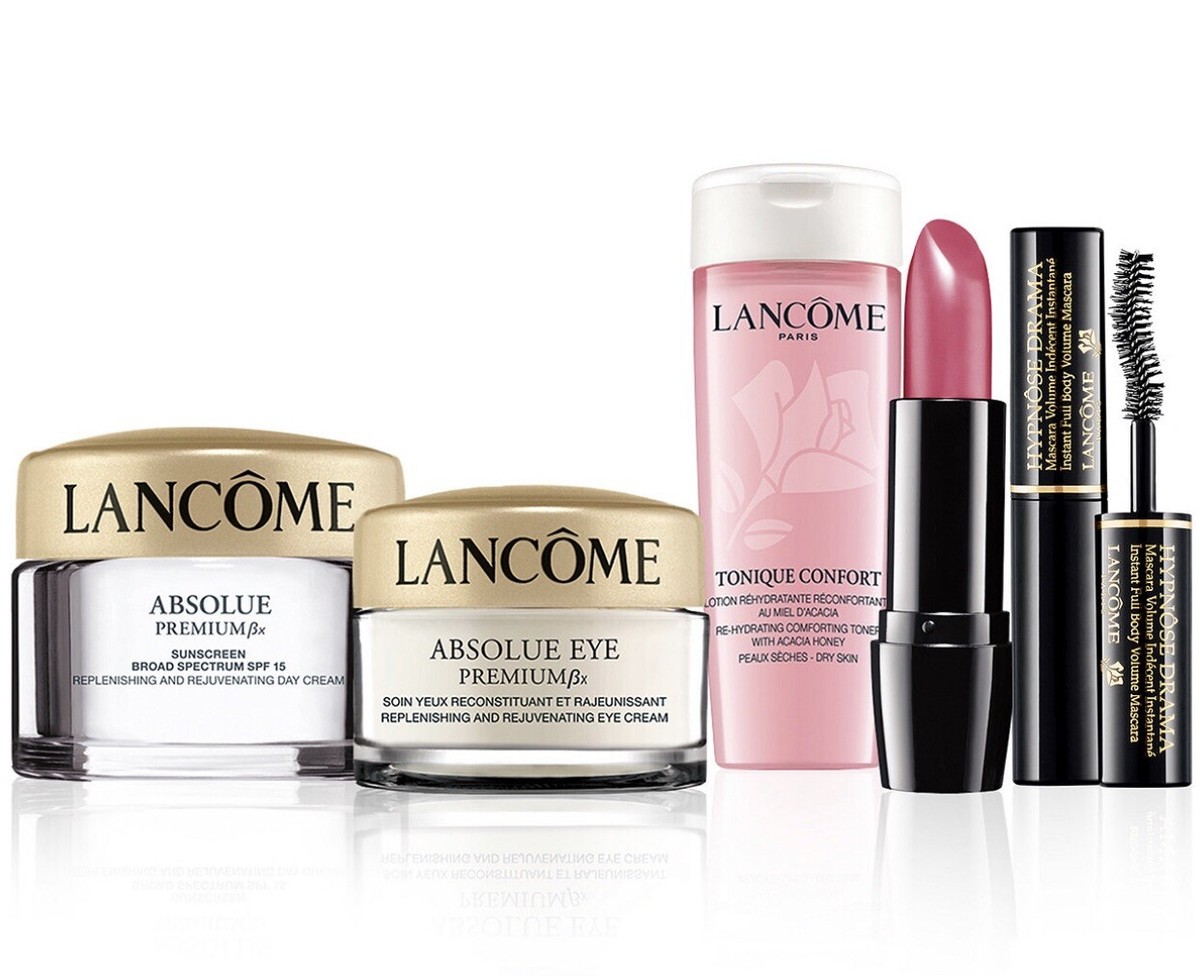 LANCOME メイクアップセット Lancôme 5 Pieces Skin Care & Makeup Gift Set (Travel Size) | eBay