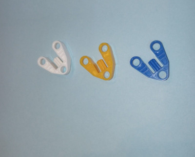 3 pcs Bionicle Lego 32175 White Blue Bright Orange Technic Pin Connect 3x3 cover