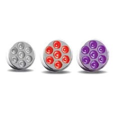 2.5" Round Trux Dual Revolution LEDs Red And Purple