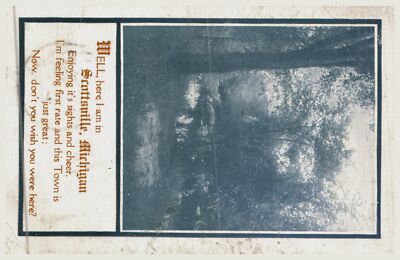 Vintage RPPC Scenic Postcard of Scottville, Michigan - 1911